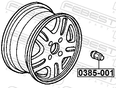 Porca de roda Honda Civic X FC