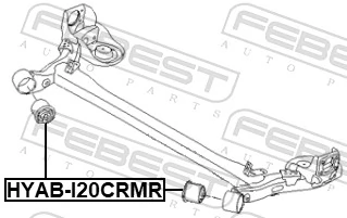  Bloco silencioso de viga traseira (de plataforma veicular) Hyundai I20 I hatchback (PB) (2008 - 2012) I
