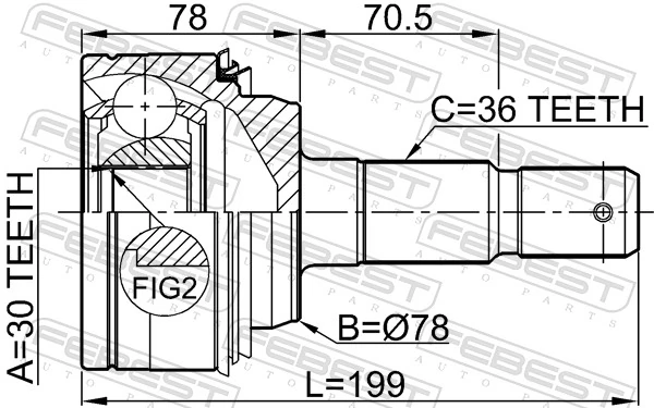 Junta homocinética externa dianteira Toyota Land Cruiser  J200