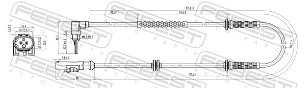 Compre Sensor dianteiro de ABS Fiat Punto 