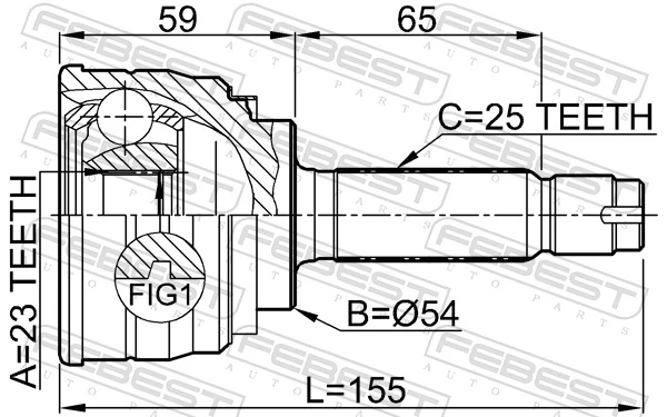 Junta homocinética externa dianteira MI03 HDK