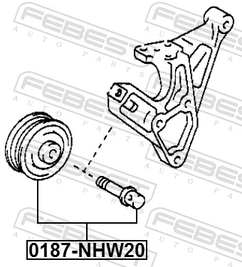 Rolo de reguladora de tensão da correia de transmissão para Toyota Prius  NHW20