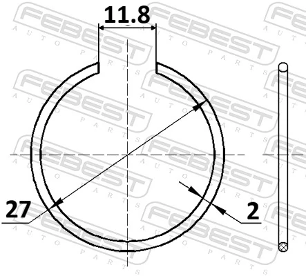 CC127X2 Febest Anel de travagem de junta homocinética