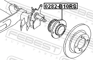 0282B10RS Febest Cubo traseiro