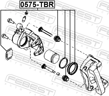  Kit de reparação de suporte do freio traseiro Mazda CX-7 SUV (ER) (2009 - 2013) 