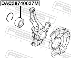  Rolamento de cubo dianteiro KIA Rio IV sedan (FB, SC) (2016 - 2026) IV