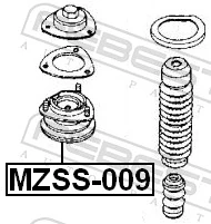  Suporte de amortecedor traseiro Mazda 626 III sedan (GD) (1987 - 1992) III