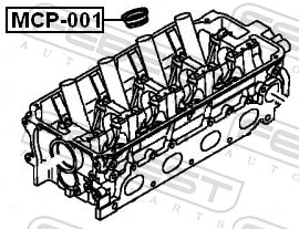MCP001 Febest Vedante anular da cavidade de vela