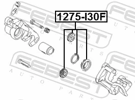 1275I30F Febest Kit de reparação de suporte do freio traseiro