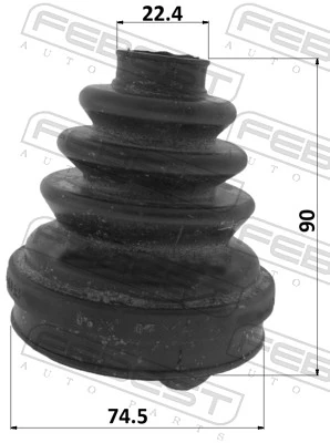  Bota de proteção interna de junta homocinética do semieixo dianteiro Honda Civic VII coupé (EM) (2001 - 2005) VII