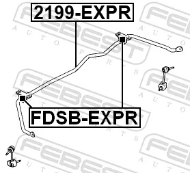 FDSBEXPR Febest Bucha de estabilizador traseiro