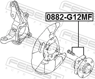 0882G12MF Febest Cubo dianteiro