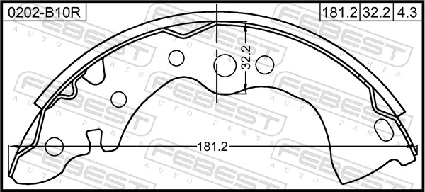 Sapatas do freio traseiras de tambor para Nissan Almera CLASSIC B10RS