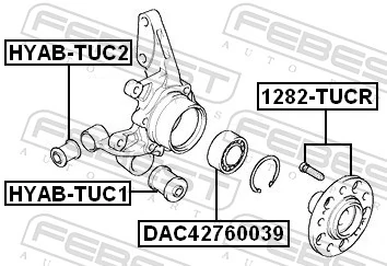 DAC42760039 Febest Rolamento de cubo dianteiro