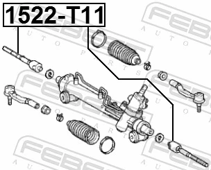 Tração de direção para Chery Tiggo  T11