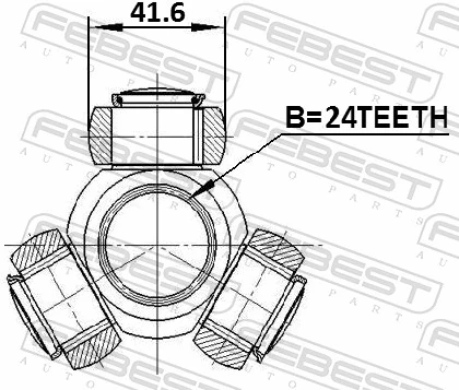 Junta homocinética interna, tripé para Toyota Corolla  E18