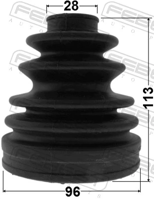 0115KLH18 Febest Bota de proteção interna de junta homocinética do semieixo dianteiro