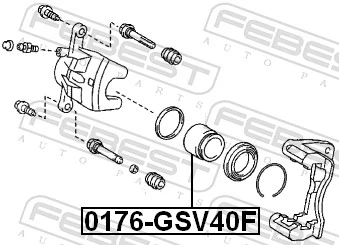 0176GSV40F Febest Pistão de suporte do freio dianteiro