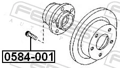 0584001 Febest Parafuso de cubo