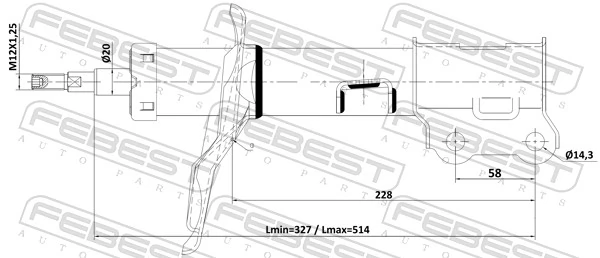 Compre 546511M360 Hyundai/Kia Amortecedor dianteiro esquerdo