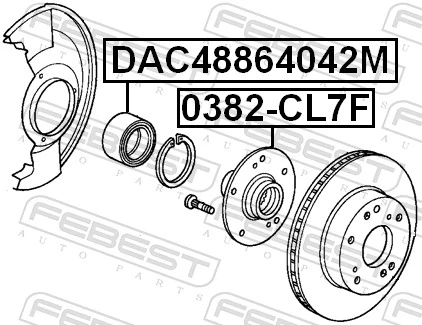 Cubo dianteiro para Honda Accord VII CL, CM