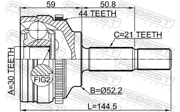 Junta homocinética externa dianteira para Renault Twingo C06