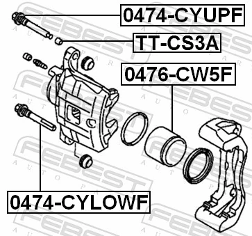 4605B174 Chrysler Guia inferior de suporte traseiro