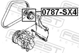 Compre Rolo de reguladora de tensão da correia de transmissão Suzuki SX4 