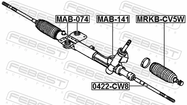 MRKBCV5W Febest Bota de proteção do mecanismo de direção (de cremalheira)