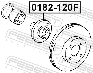  Cubo dianteiro Toyota Corolla liftback (E11) (1997 - 2002) 