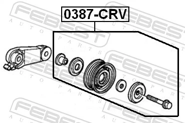 Rolo de reguladora de tensão da correia de transmissão para Subaru Outback III B13, BP