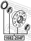 Cubo dianteiro para Mercedes C  W204