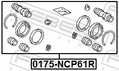  Kit de reparação de suporte do freio traseiro Toyota Yaris hatchback (P10) (1999 - 2005) 