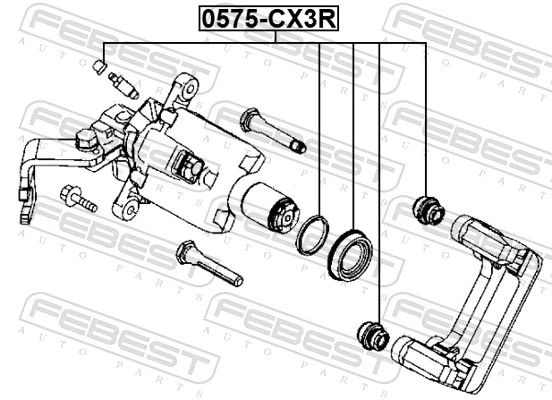 Kit de reparação de suporte do freio traseiro para Mazda 2 III DL, DJ