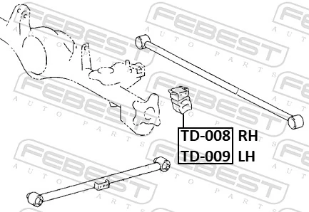 TD008 Febest Grade de proteção da mola traseira