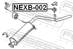  Coxim de fixação do silenciador Nissan Terrano II SUV (R20) (1993 - 2006) II