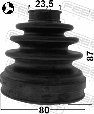 0215T30T Febest Bota de proteção interna de junta homocinética do semieixo dianteiro