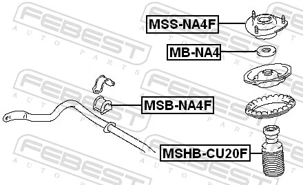 Compre MR594347 Chrysler Suporte de amortecedor dianteiro