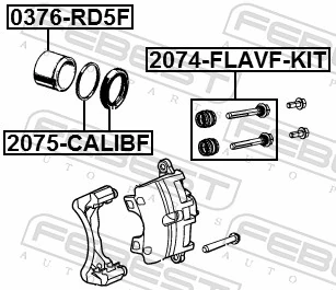 K68166698AB Fiat/Alfa/Lancia Kit de reparação de suporte do freio dianteiro