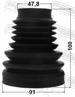 2715PXC Febest Bota de proteção interna de junta homocinética do semieixo dianteiro