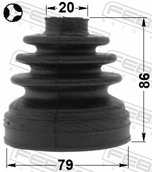 Bota de proteção interna de junta homocinética do semieixo dianteiro BMW X3  E83