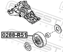 Rolo parasita da correia de transmissão para Nissan Patrol  Y62