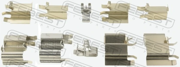Kit de molas de fixação de sapatas de disco dianteiras para Mazda 323 F VI BJ