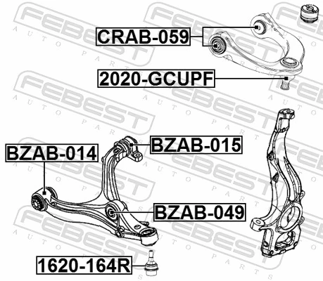 2020GCUPF Febest Suporte de esfera superior