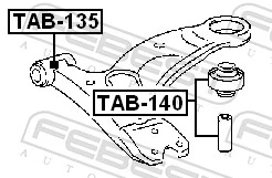Compre Bloco silencioso dianteiro do braço oscilante inferior Toyota Avensis 1