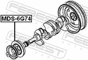 MDS6G74 Febest Polia de cambota