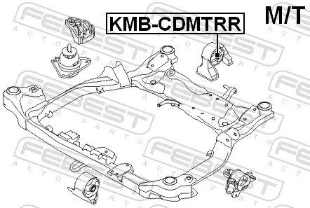 KMBCDMTRR Febest Coxim (suporte) traseiro de motor