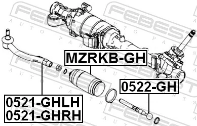 0522GH Febest Tração de direção