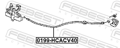 Cabo de abertura da capota para Toyota Camry VI V40