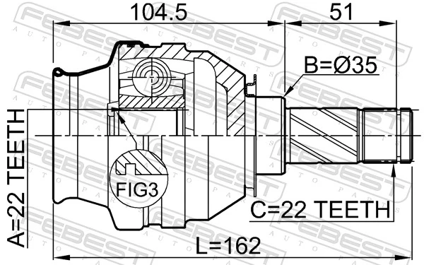 93182585 General Motors Junta homocinética interna dianteira